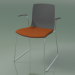 3d model Chair 3985 (on a slide, with a pillow on the seat, polypropylene, with armrests) - preview