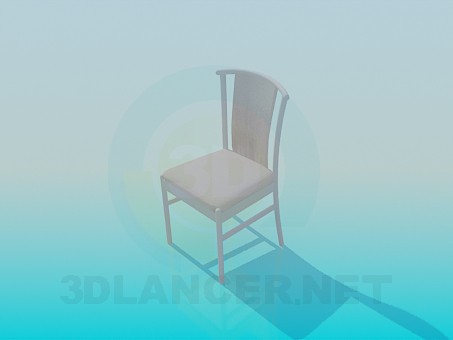 3d модель Стілець зі спинкою – превью 3d модель Стілець зі спинкою – превью