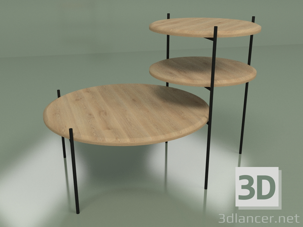 modello 3D Tavolino Poetika (grande) - anteprima