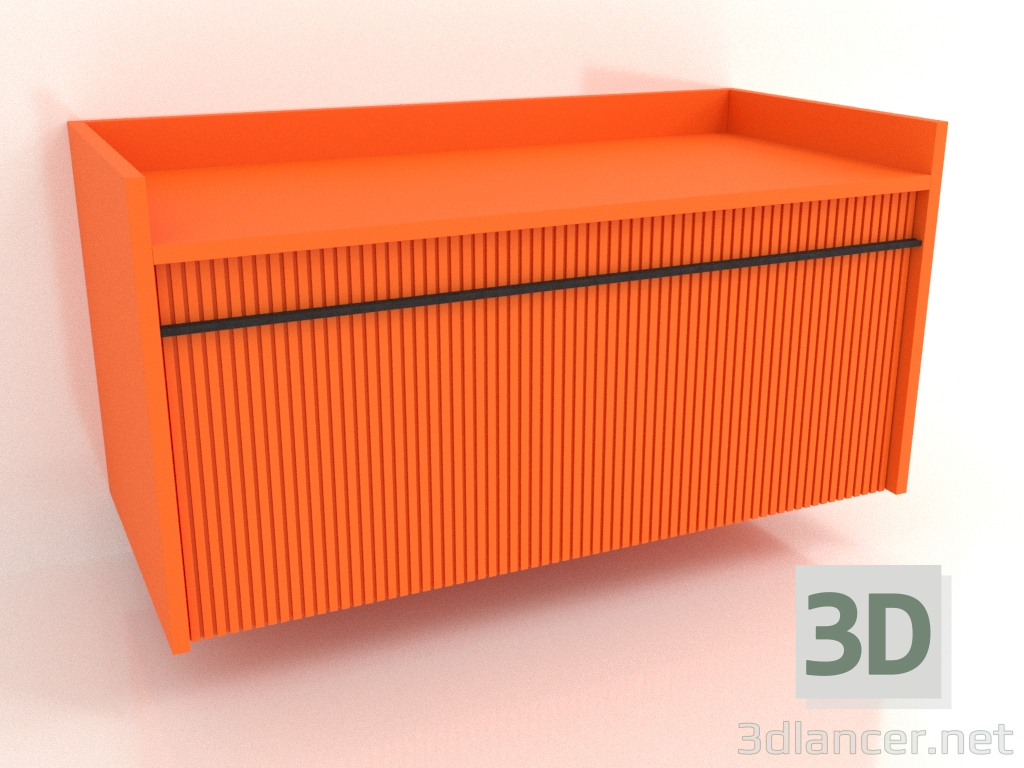 3d model Mueble de pared TM 11 (1065x500x540, naranja brillante luminoso) - vista previa