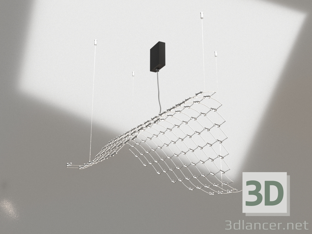 3D Modell Pendelleuchte MANTA (Option 4) - Vorschau