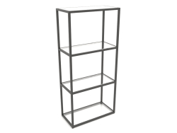 Rectangular rack (GLASS, 60x30x128, 4 shelves)