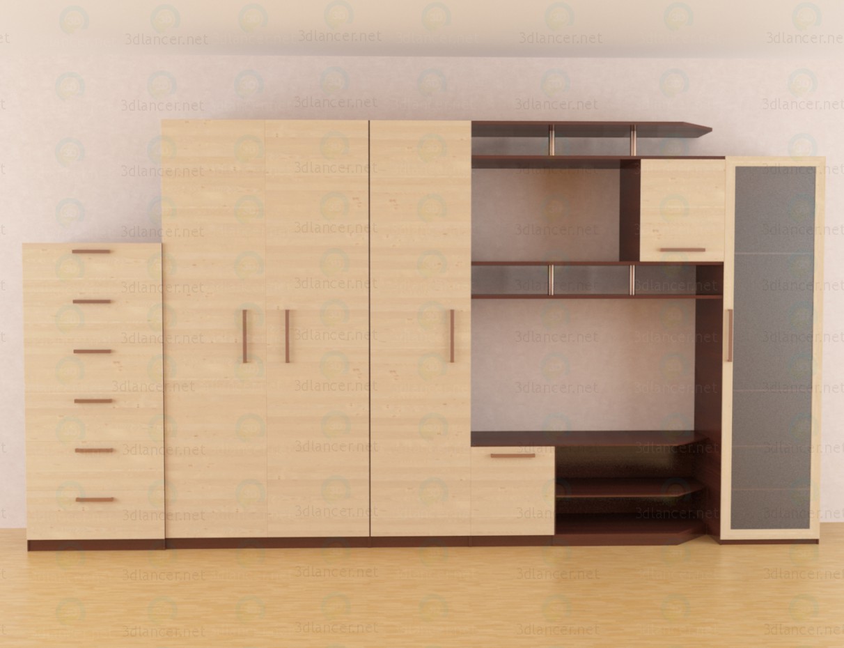 modelo 3D La unidad de pared para el salón - escuchar modelo 3D La unidad de pared para el salón - escuchar