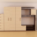 3D Modell Die Schrankwand für das Wohnzimmer - Vorschau