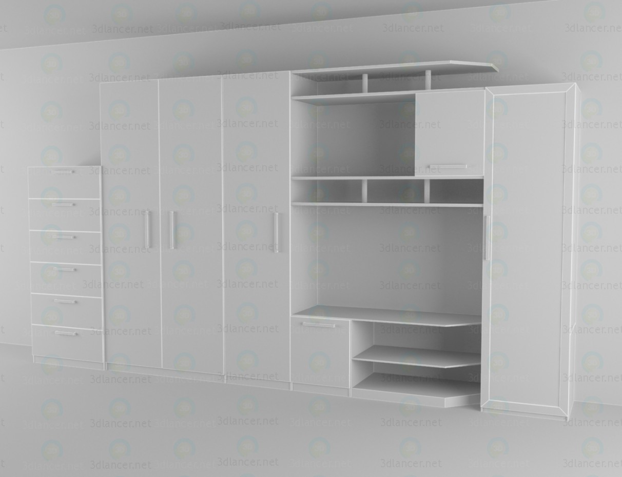 modelo 3D La unidad de pared para el salón - escuchar modelo 3D La unidad de pared para el salón - escuchar