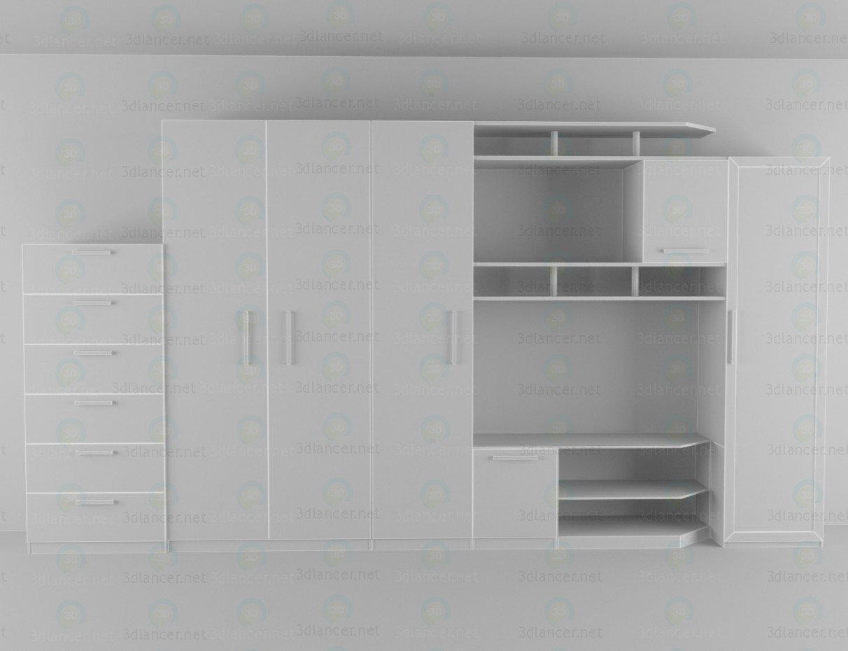 modelo 3D La unidad de pared para el salón - escuchar modelo 3D La unidad de pared para el salón - escuchar