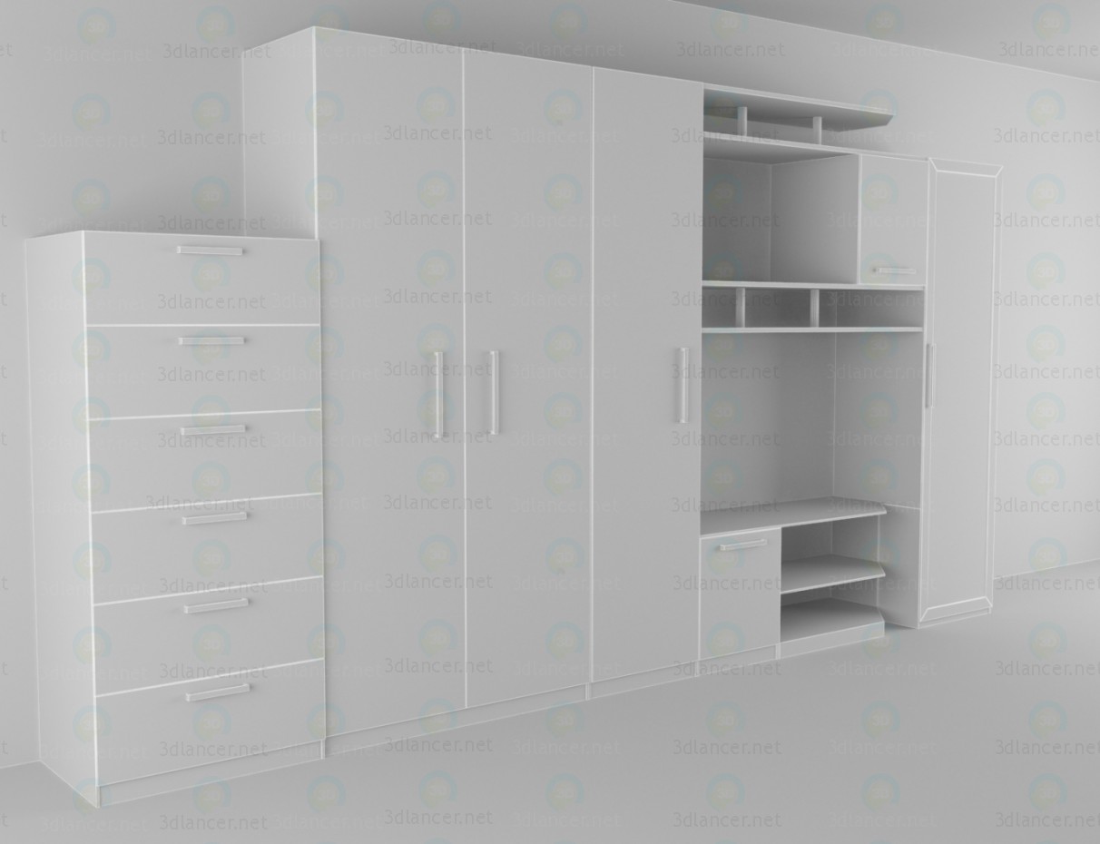 modelo 3D La unidad de pared para el salón - escuchar modelo 3D La unidad de pared para el salón - escuchar