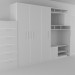 3D modeli Oturma odası için duvar ünitesi - önizleme