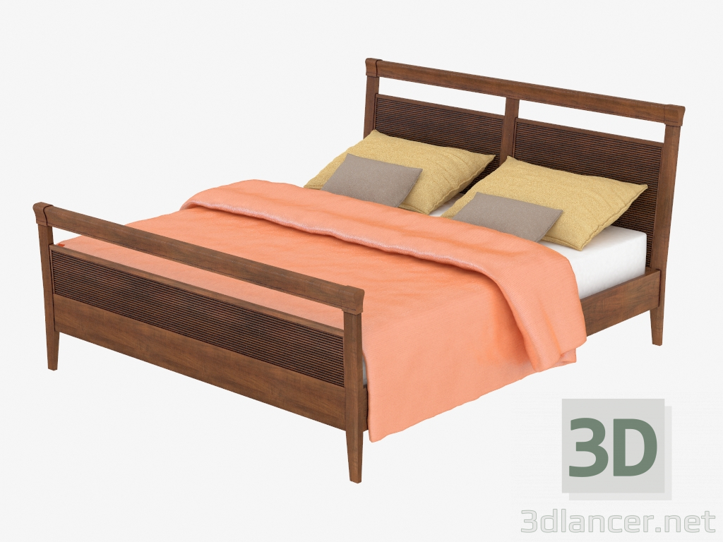 3d модель Кровать двуспальная (cr 14) – превью