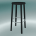 3d модель Табурет BLOCCO stool (8500-00 (76 cm), ash black stained lacquered, sanded aluminium) – превью