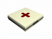 The first-aid kit is simple