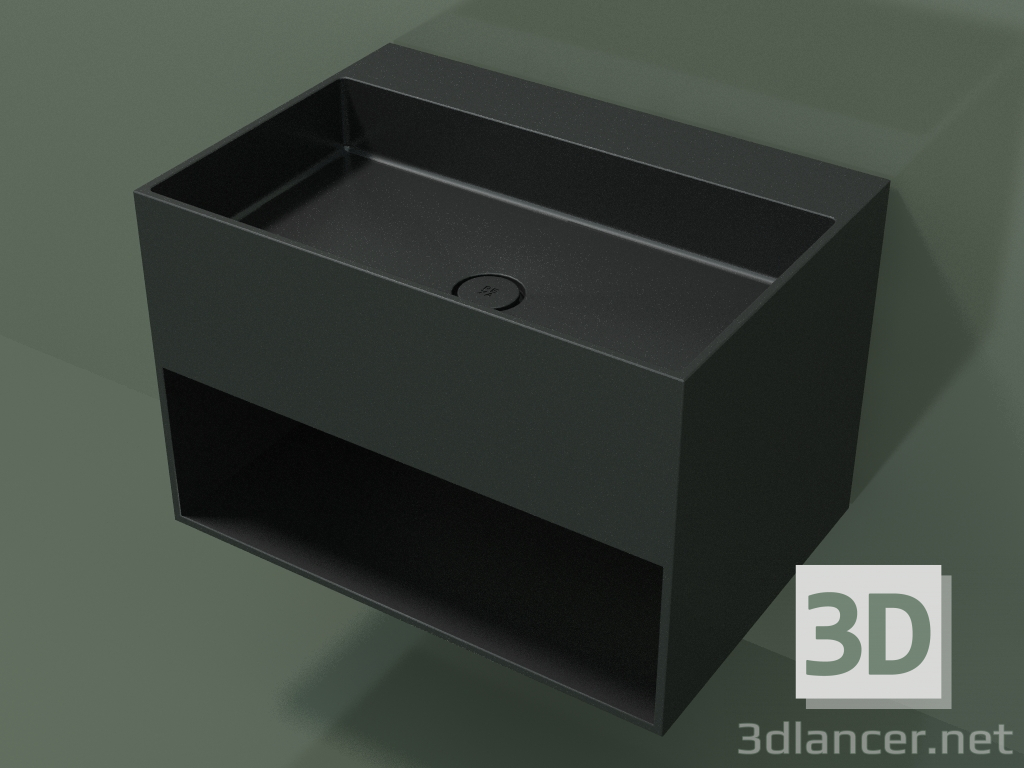 3D Modell Wandwaschbecken Giorno (06UN43301, Deep Nocturne C38, L 72, P 50, H 48 cm) - Vorschau