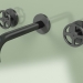 3d model Wall-mounted set of 2 separate mixers with spout (20 10 V, ON) - preview