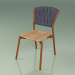 3 डी मॉडल कुर्सी 220 (धातु जंग, सागौन, गद्देदार बेल्ट ग्रे-नीला) - पूर्वावलोकन