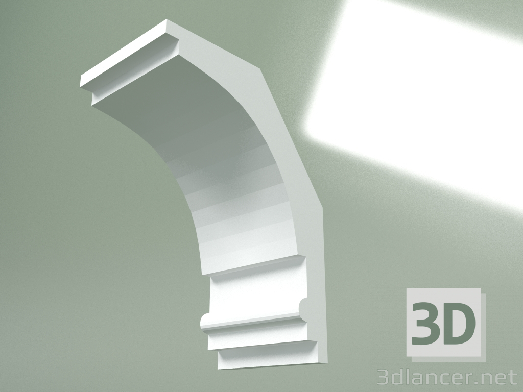 3D modeli Alçı korniş (tavan kaidesi) KT439 - önizleme