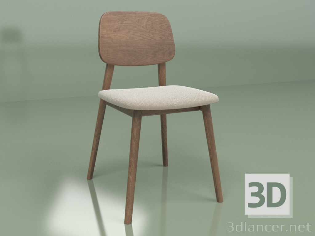 3D modeli Sandalye Luus (ceviz, gri) - önizleme