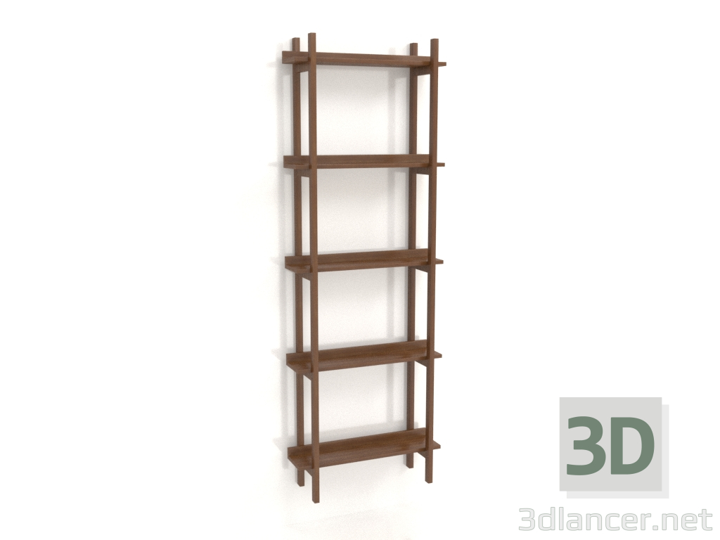 modello 3D Rack ST 02 (600x200x1720, legno marrone chiaro) - anteprima