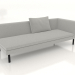 3d model End sofa module 219 with an armrest on the right (metal legs) - preview