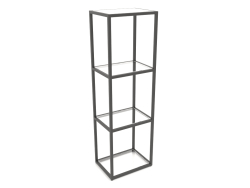 Rectangular rack (GLASS, 40x30x128, 4 shelves)