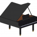 modèle 3D Piano à queue - preview