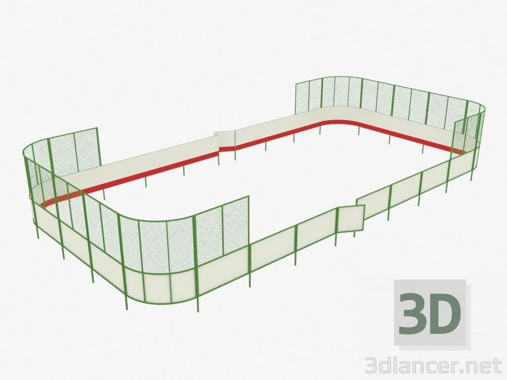 3D modeli Hokey sahası (7931 21x10) - önizleme