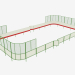 modèle 3D Terrain de hockey (7931 21x10) - preview