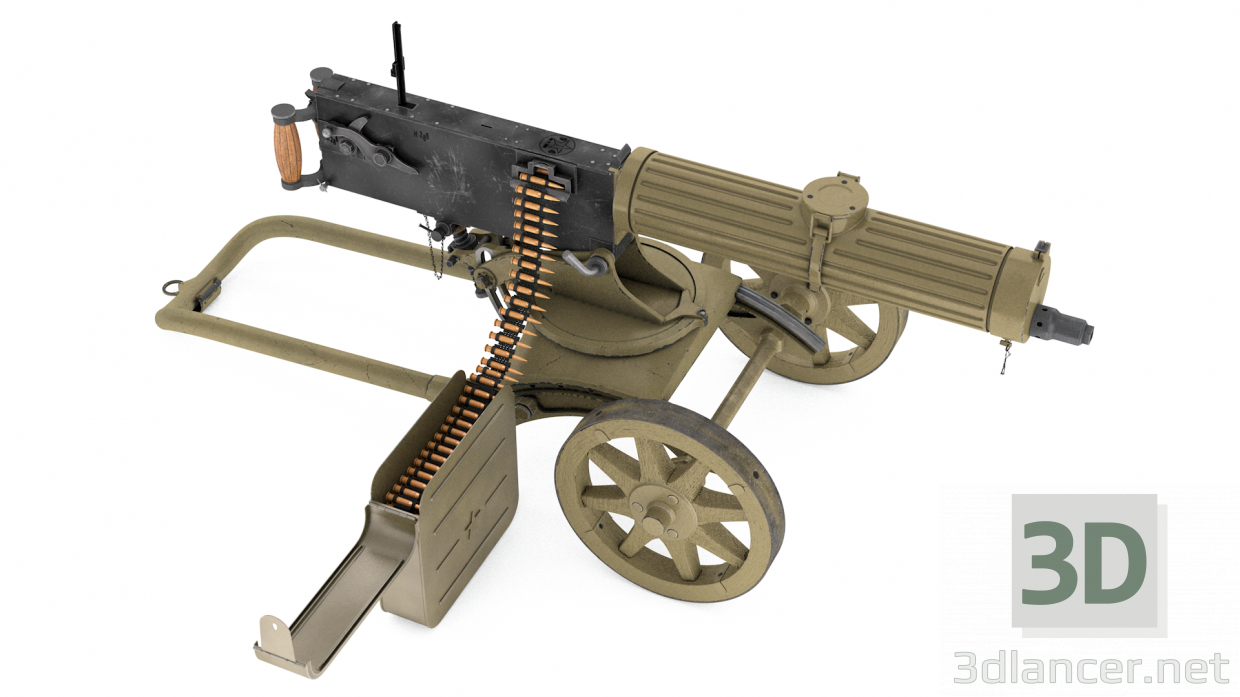 3D modeli Maxim makineli tüfek - önizleme