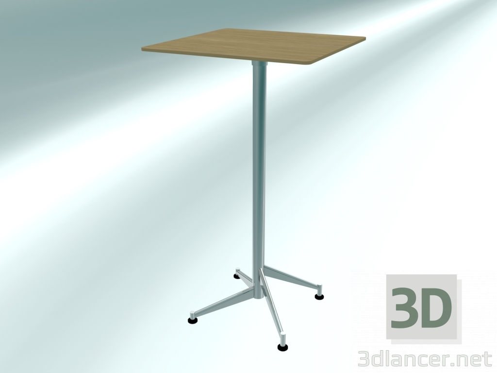 modèle 3D Table de bar pliante SELTZ high (60X60 H110 aménagée) - preview