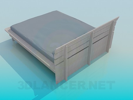 modelo 3D Cama con un filete alrededor del perímetro de la cama - escuchar modelo 3D Cama con un filete alrededor del perímetro de la cama - escuchar