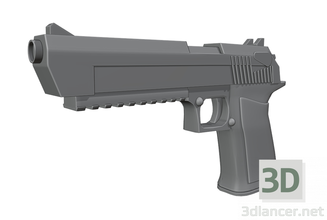 3D modeli silah deagle - önizleme