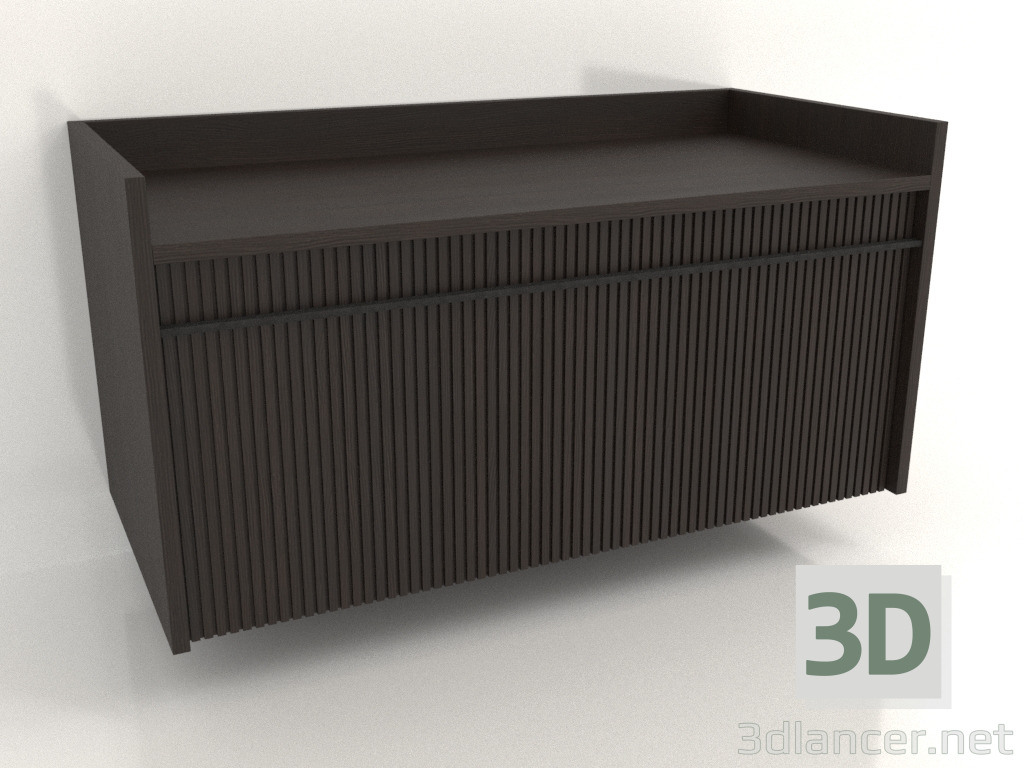 3d model Mueble de pared TM 11 (1065x500x540, madera marrón oscuro) - vista previa