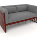 3D Modell 2-Sitzer-Sofa (Weinrot) - Vorschau