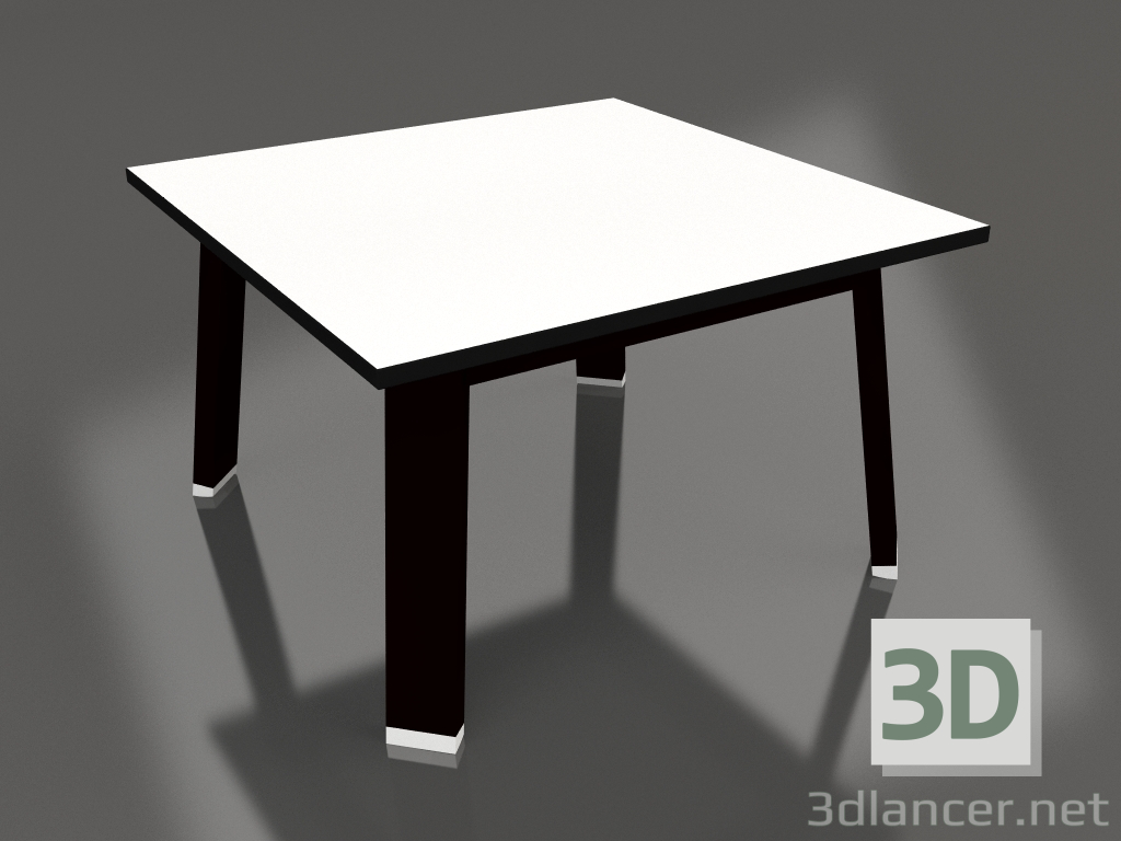 Modelo 3d Mesa lateral quadrada (preta, fenólica) - preview