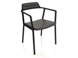 कुर्सी VIPP451 (चमड़ा, काला)