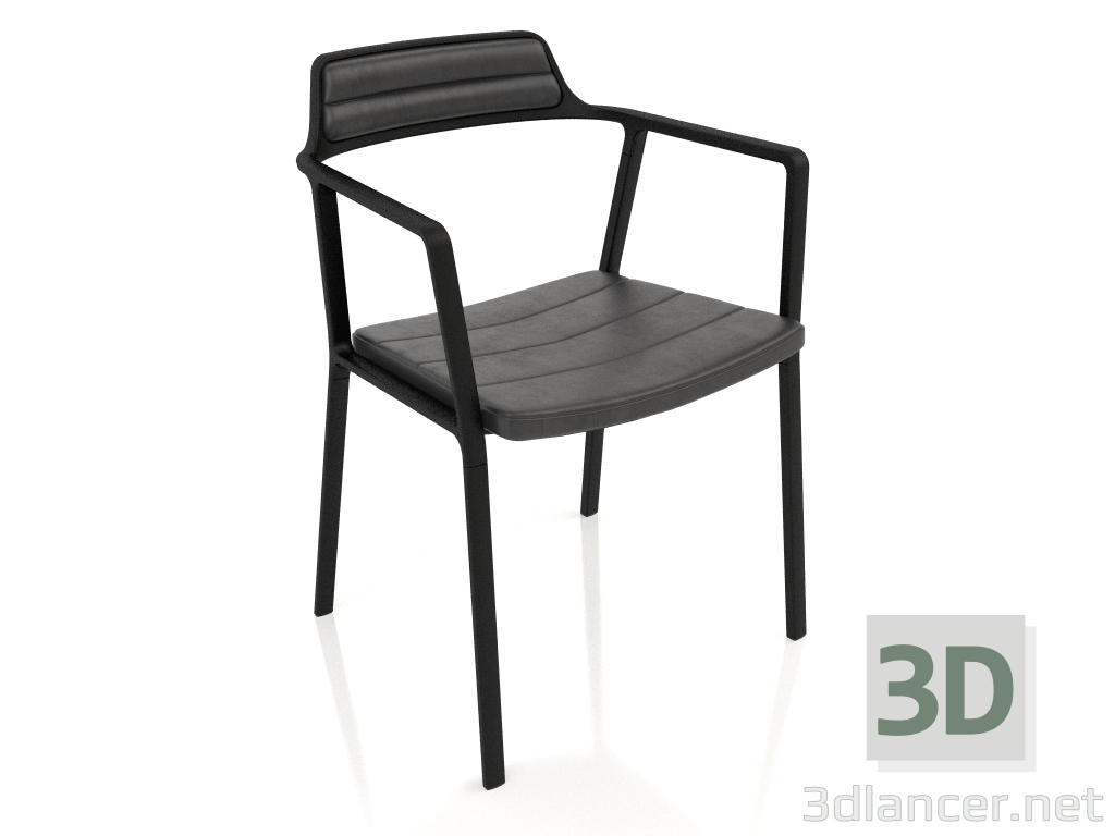 modèle 3D Chaise VIPP451 (cuir, noir) - preview