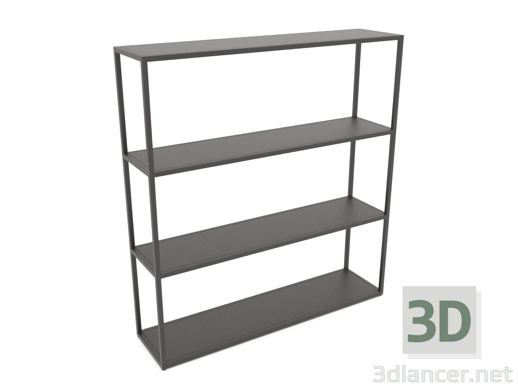 Modelo 3d Rack retangular (METAL, 120x30x128, 4 prateleiras) - preview