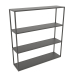 3d model Rectangular rack (METAL, 120x30x128, 4 shelves) - preview