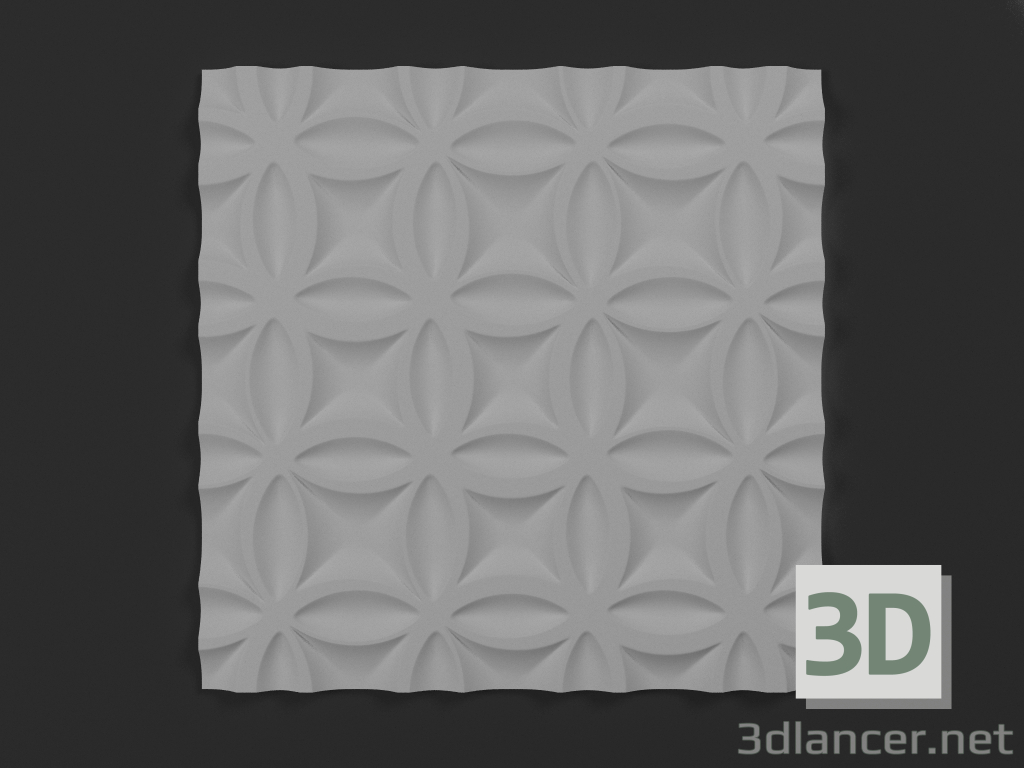 Modelo 3d Painel 3D de gesso Kraz - preview