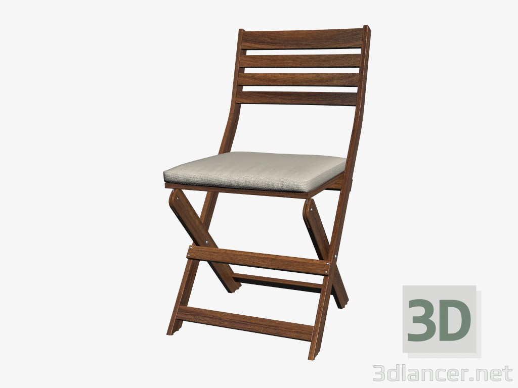 3D Modell Klappstuhl mit Polster - Vorschau