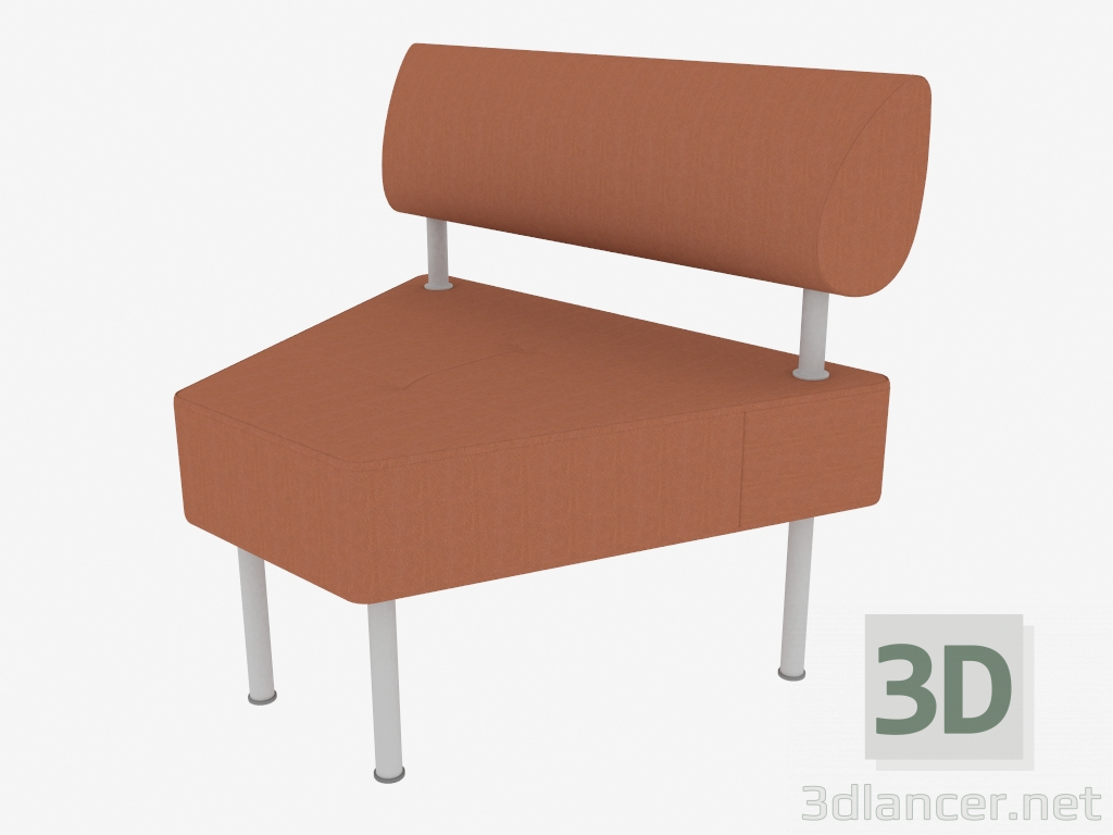 3D modeli Kare koltuk (23) - önizleme