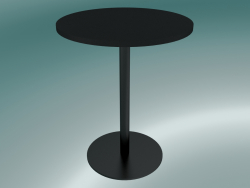 Table à manger Nærvær (NA9, Ø60cm, H74cm, Fenix en stratifié noir)