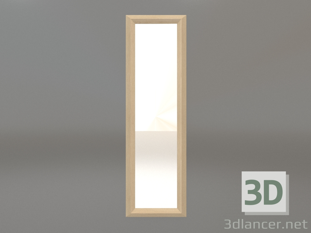modello 3D Specchio ZL 06 (450x1500, legno bianco) - anteprima