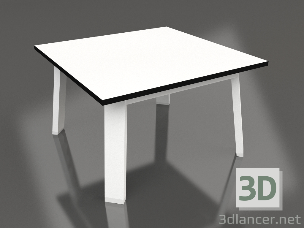 modèle 3D Table d'appoint carrée (Blanc, Phénolique) - preview