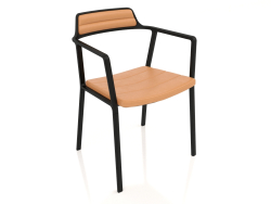 Cadeira VIPP451 (couro, ocre)