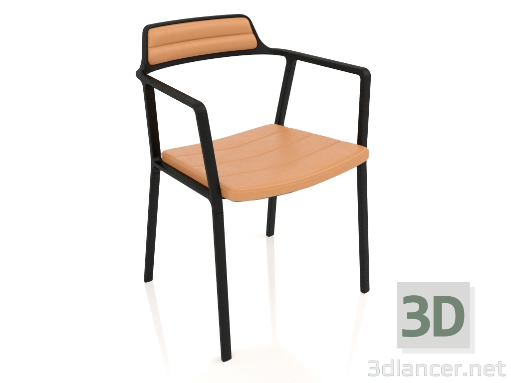 modèle 3D Chaise VIPP451 (cuir, ocre) - preview