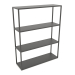 Modelo 3d Rack retangular (METAL, 100x30x128, 4 prateleiras) - preview