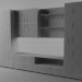 3D Modell Die Schrankwand für das Wohnzimmer 2 - Vorschau