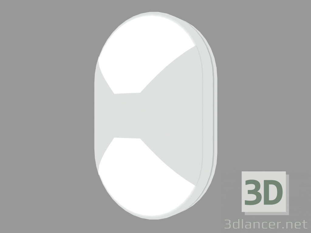 3d model Wall lamp VEDO OVAL WITH VISOR UP-DOWN (S6749) - preview