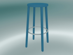 Stool BLOCCO stool (8500-00 (76 cm), ash blue, sanded aluminum)