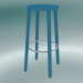 3d model Stool BLOCCO stool (8500-00 (76 cm), ash blue, sanded aluminum) - preview